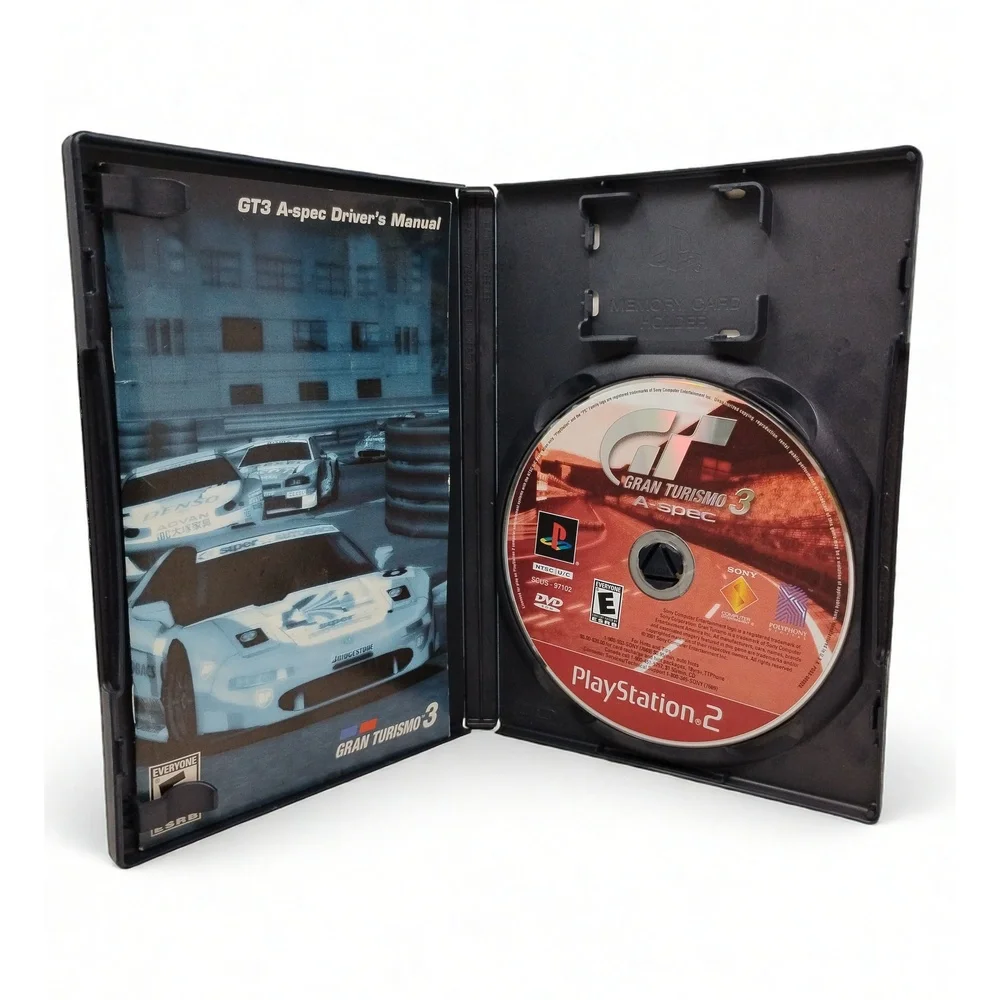 Sony PS2 Gran Turismo 3 A-Spec Racing Game Greatest Hits NTSC Disc Case Manual